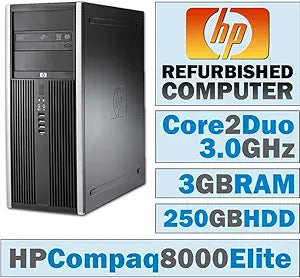 HP Compaq 8000 Elite CMT Core 2 Duo Desktop