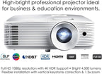 Optoma EH412 1080P HDR Projector 4500 Lumens (Renewed)