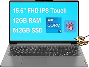 Lenovo Ideapad 3 15" i5 12GB RAM 512GB SSD Touchscreen Laptop