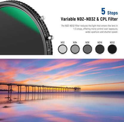 Neewer NW SERIES S 55mm ND2-ND32 CPL Filter