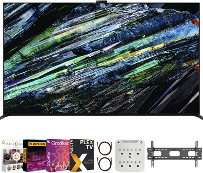 Sony E6SNXR65A95L 65-Inch QD-OLED 4K Google Smart TV Bundle