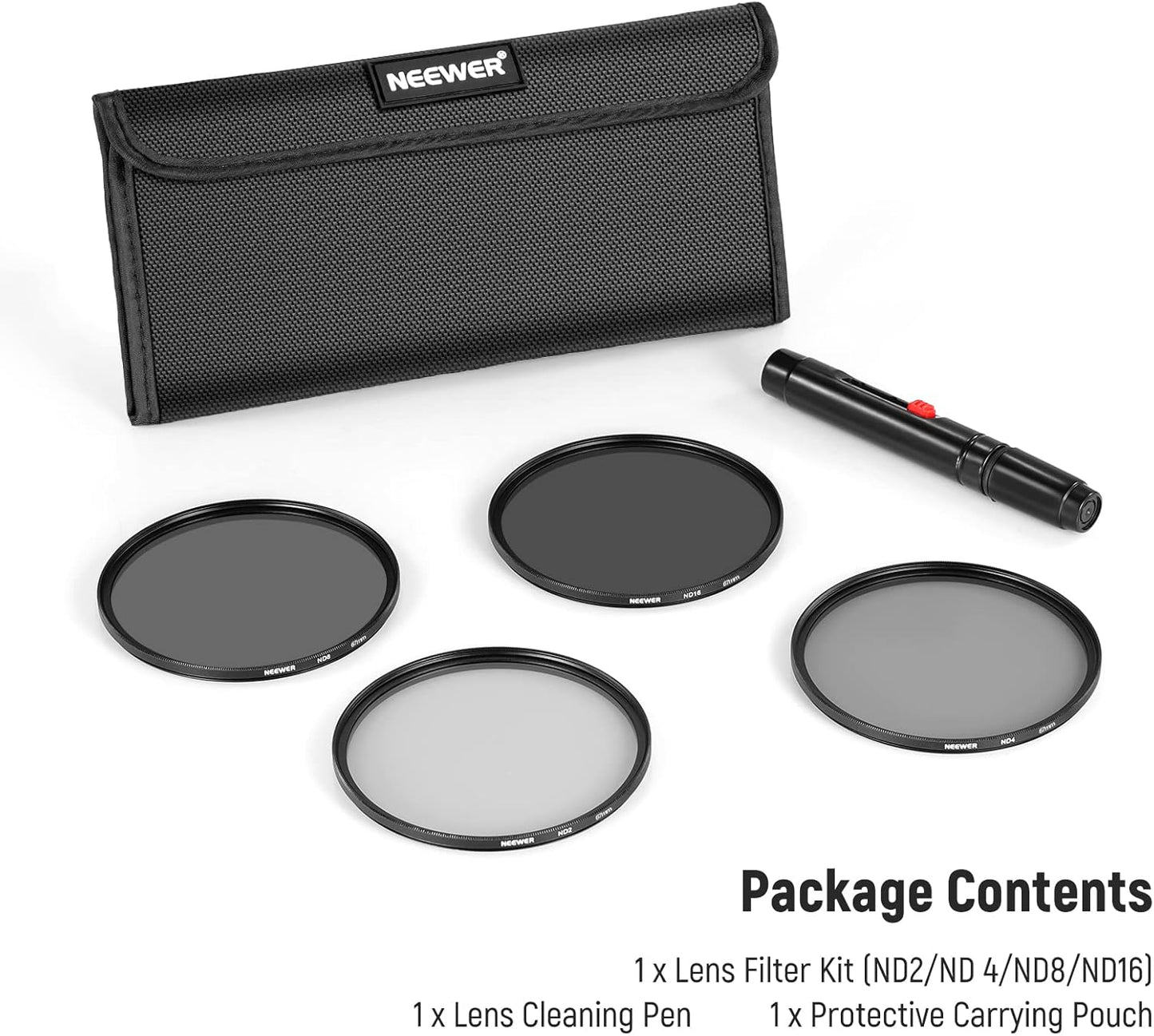 Neewer 10089684 67mm ND Filter Kit with Cleaning Pen