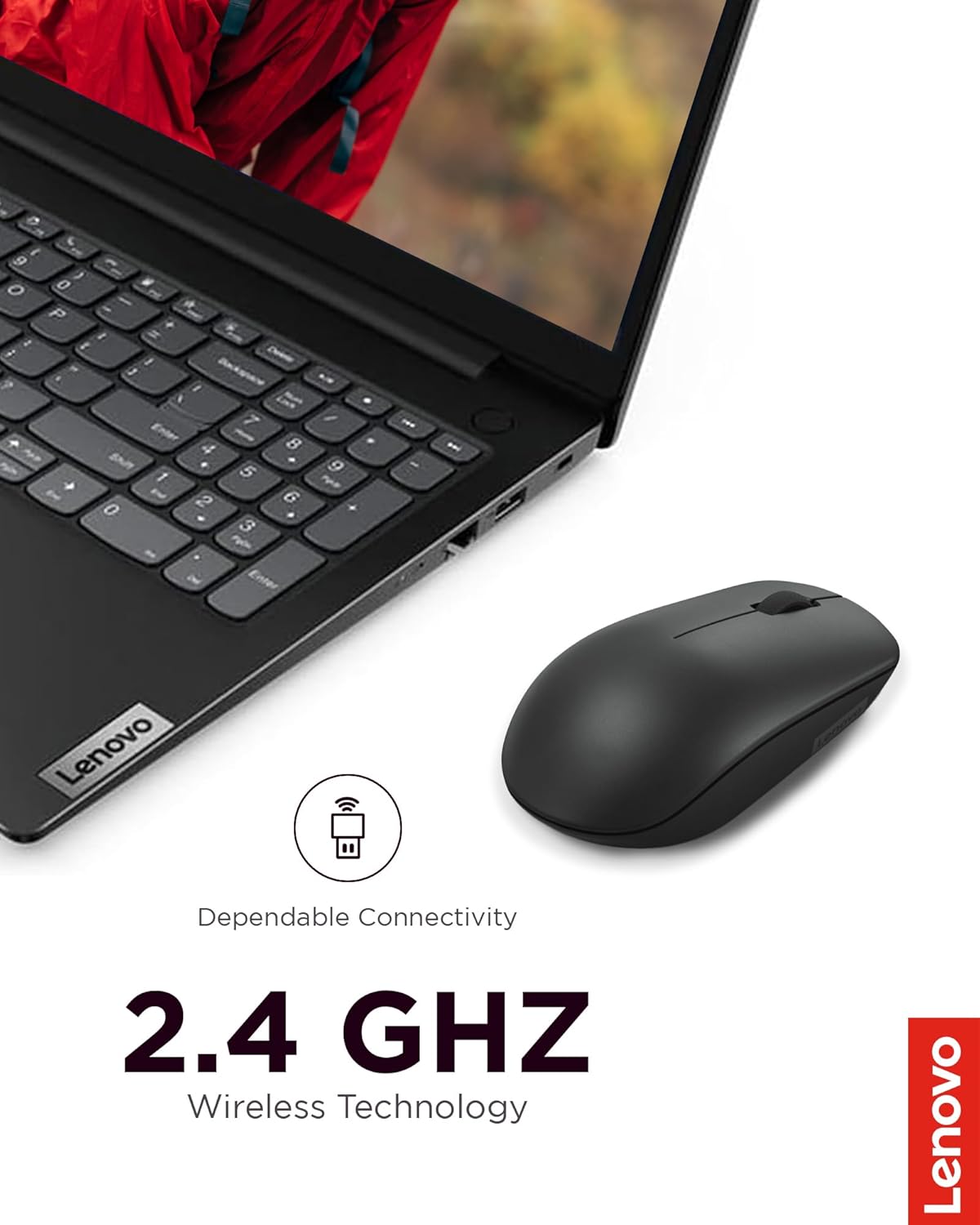 Lenovo 530MOUSE Wireless Ambidextrous PC Mouse