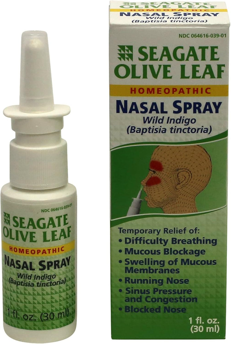 Seagate Olive Leaf Nasal Spray - Homeopathic Sinus Relief — main product image