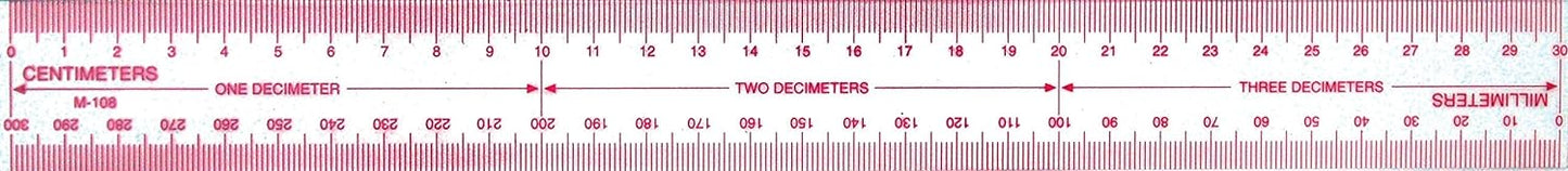 Westcott M-108 30cm Transparent Metric Ruler