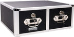 Vaultz VZ01395 Locking Index Card Cabinet - Double Drawer, Black