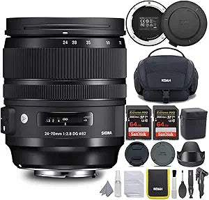 Sigma 24-70mm f/2.8 Art Canon EF Lens Bundle