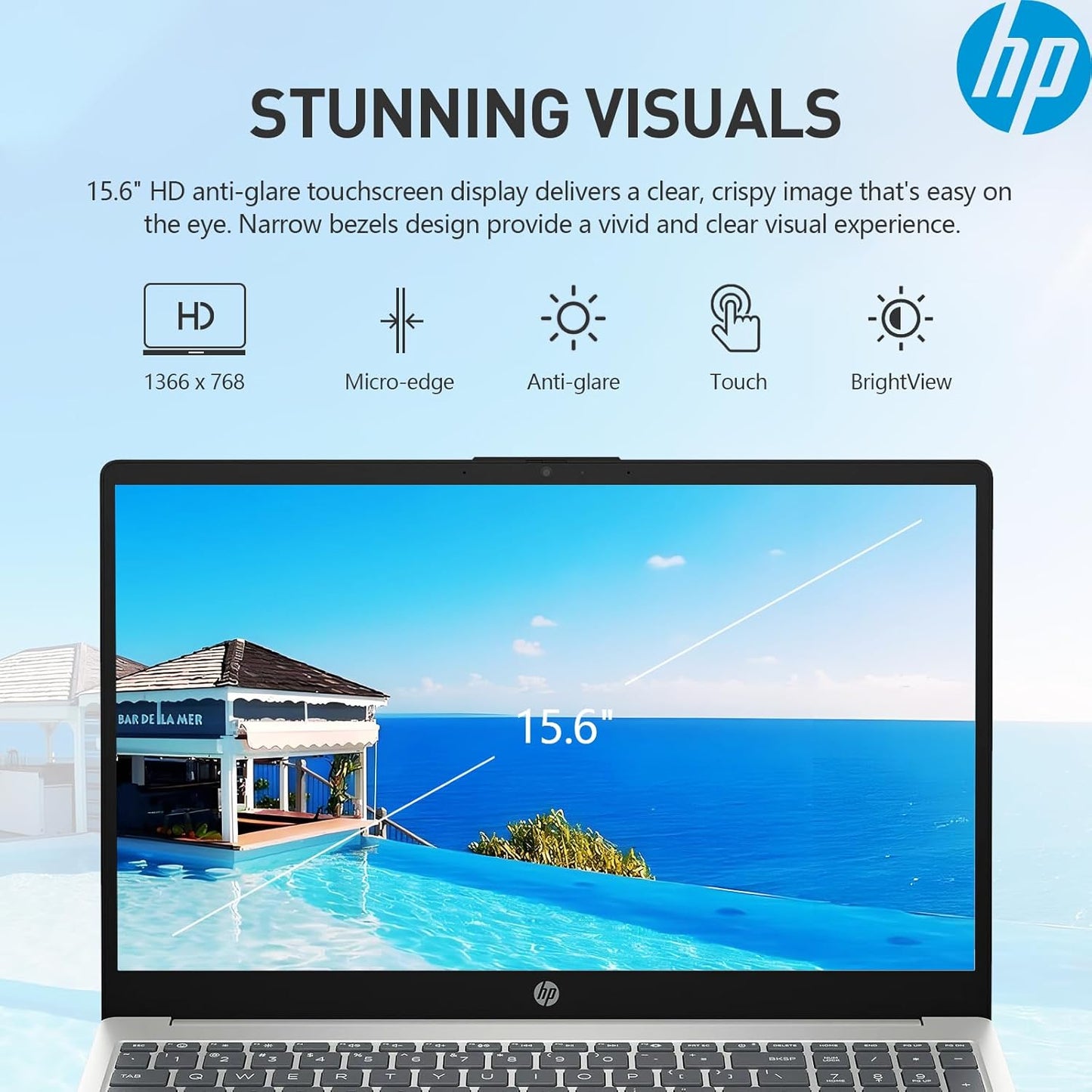 HP 1235U 15.6" Touchscreen Laptop i5 32GB 1.5TB