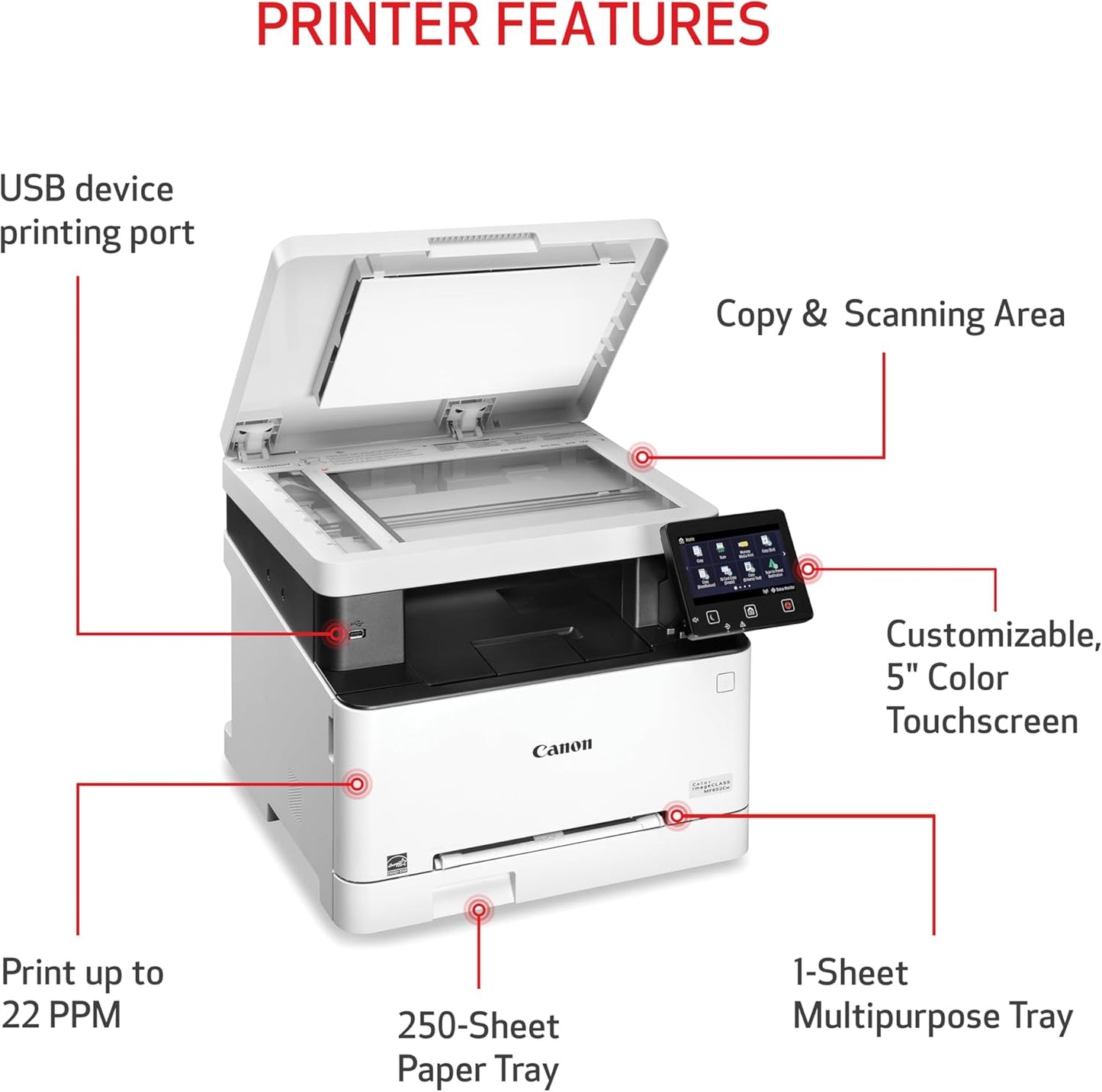 Canon 5158C008 Color imageCLASS MF652Cw Wireless Printer