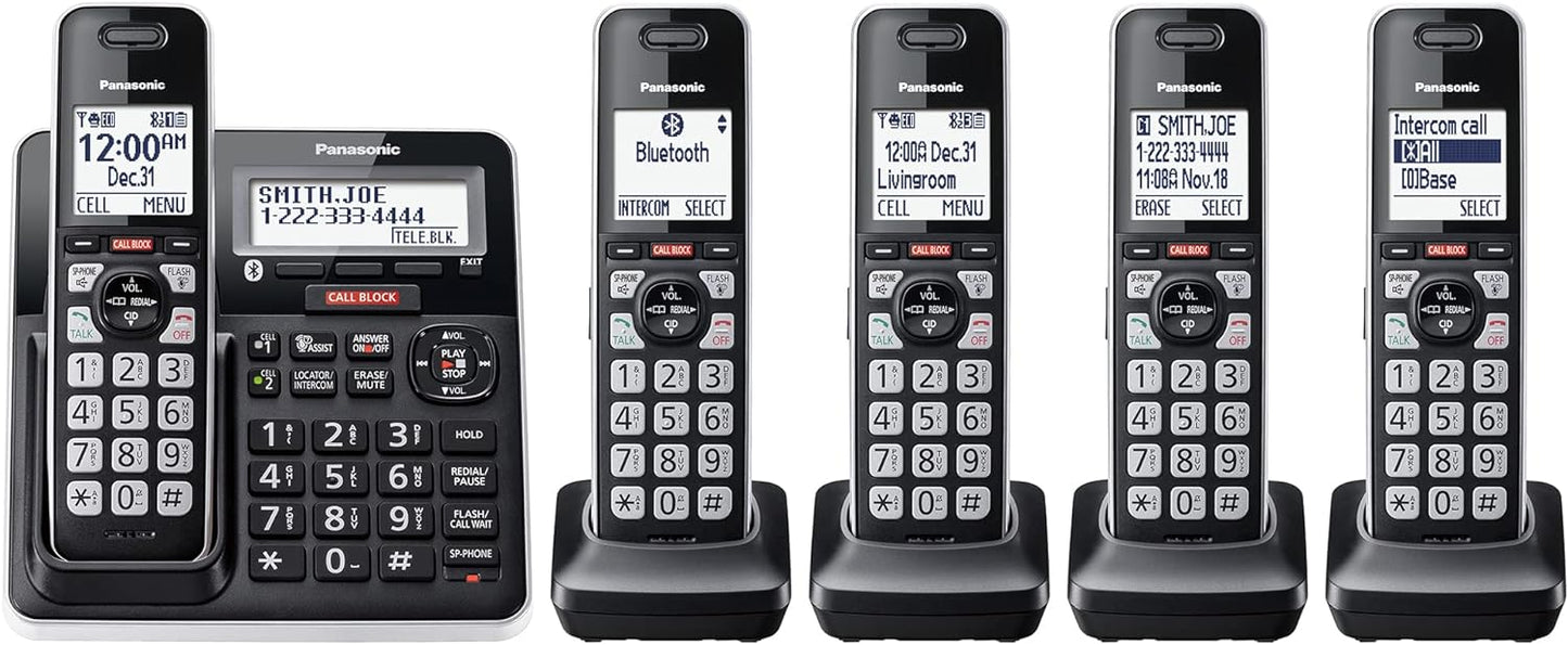 Panasonic KX-TGF975B Cordless Phone System 5 Handsets
