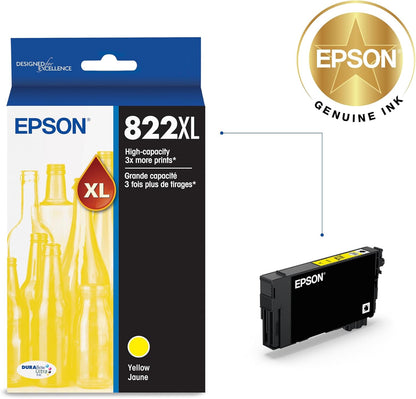 Epson T822XL420-S 822 Yellow High Capacity Ink Cartridge