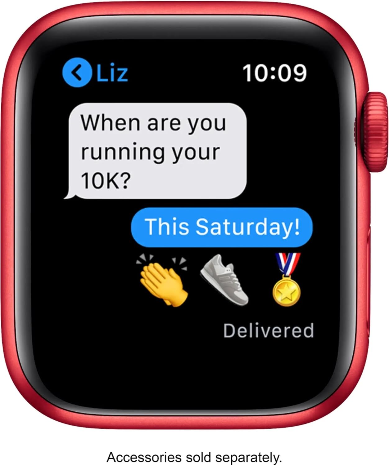 Apple M00M3LL/A-cr Watch Series 6 (GPS, 44mm) Red (Renewed)