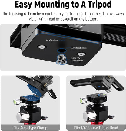 Neewer 10100932 4-Way Macro Focusing Rail Slider