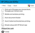 HP OfficeJet 8015e Wireless Color Printer - Instant Ink