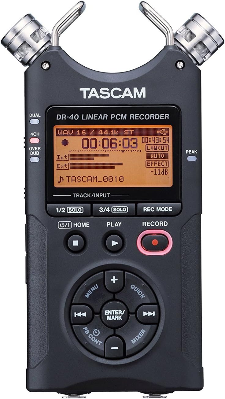 Tascam DR-40 Portable 4-Track Digital Recorder — main product image
