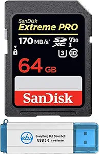 SanDisk SD_Extreme_Pro_R3 64GB SD Card RX100 Bundle