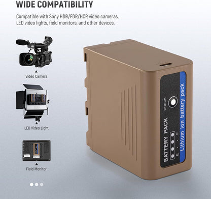 Neewer TP-F970 10500mAh NP-F970 Battery with 20W PD USB-C
