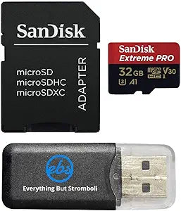 SanDisk SDSQXCG-032G-GN6MA 32GB Extreme Pro MicroSD Card Bundle