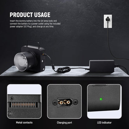 Neewer NT-Q4 Dummy Battery Kit for Q4 Strobe Flash