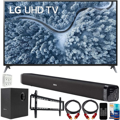 LG E10LG75UP7070PUD 75" 4K UHD Smart TV Bundle