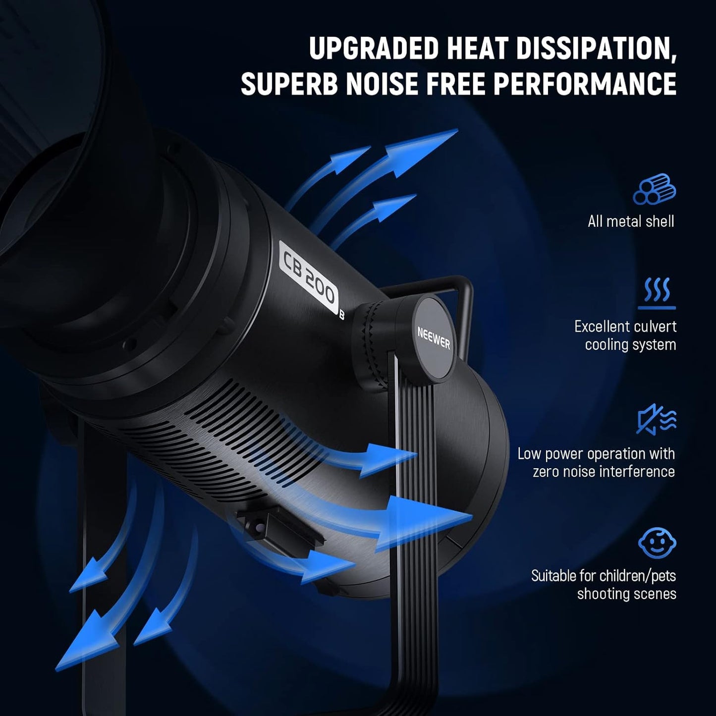 Neewer CB200B 210W LED Video Light Bi-Color 2700K-6500K