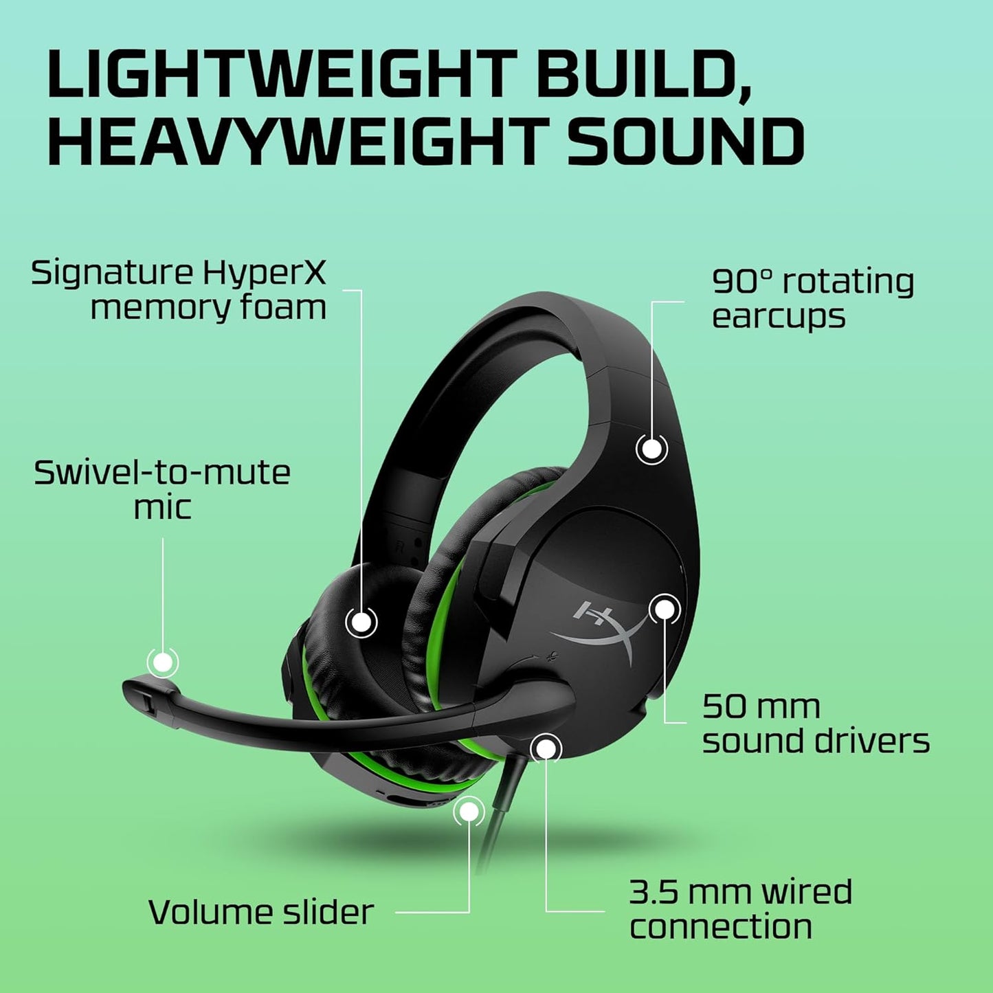 HyperX HX-HSCSCX-BK CloudX Stinger Core Xbox Gaming Headset