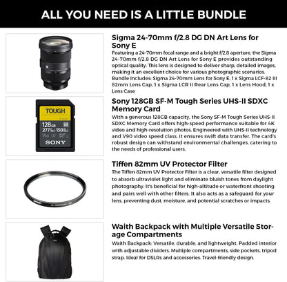 Sigma SIG578965-KIT3 24-70mm f/2.8 DG DN Sony E Lens Bundle