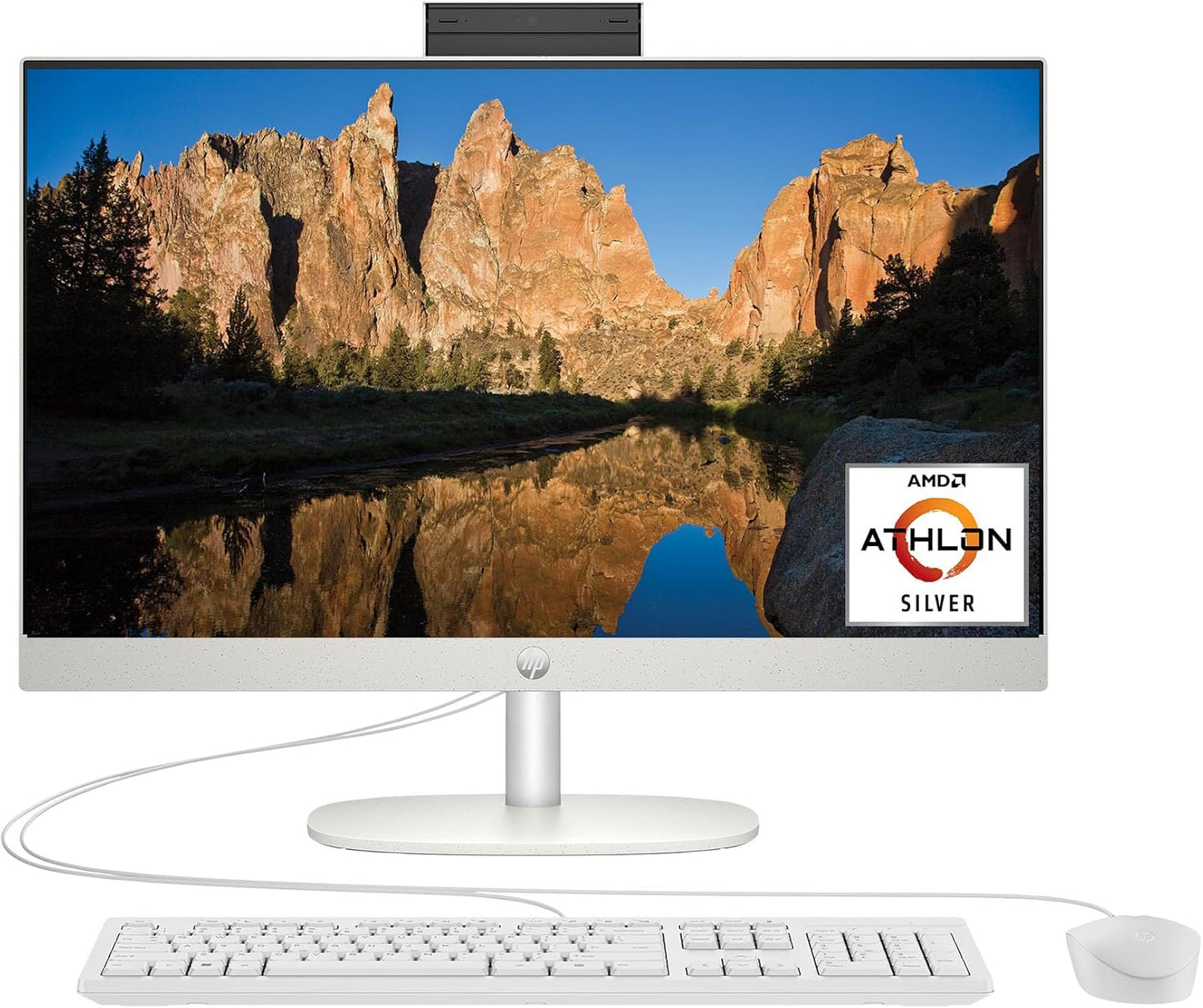 HP 8L9C8AA#ABA 23.8" Athlon Silver All-in-One Desktop