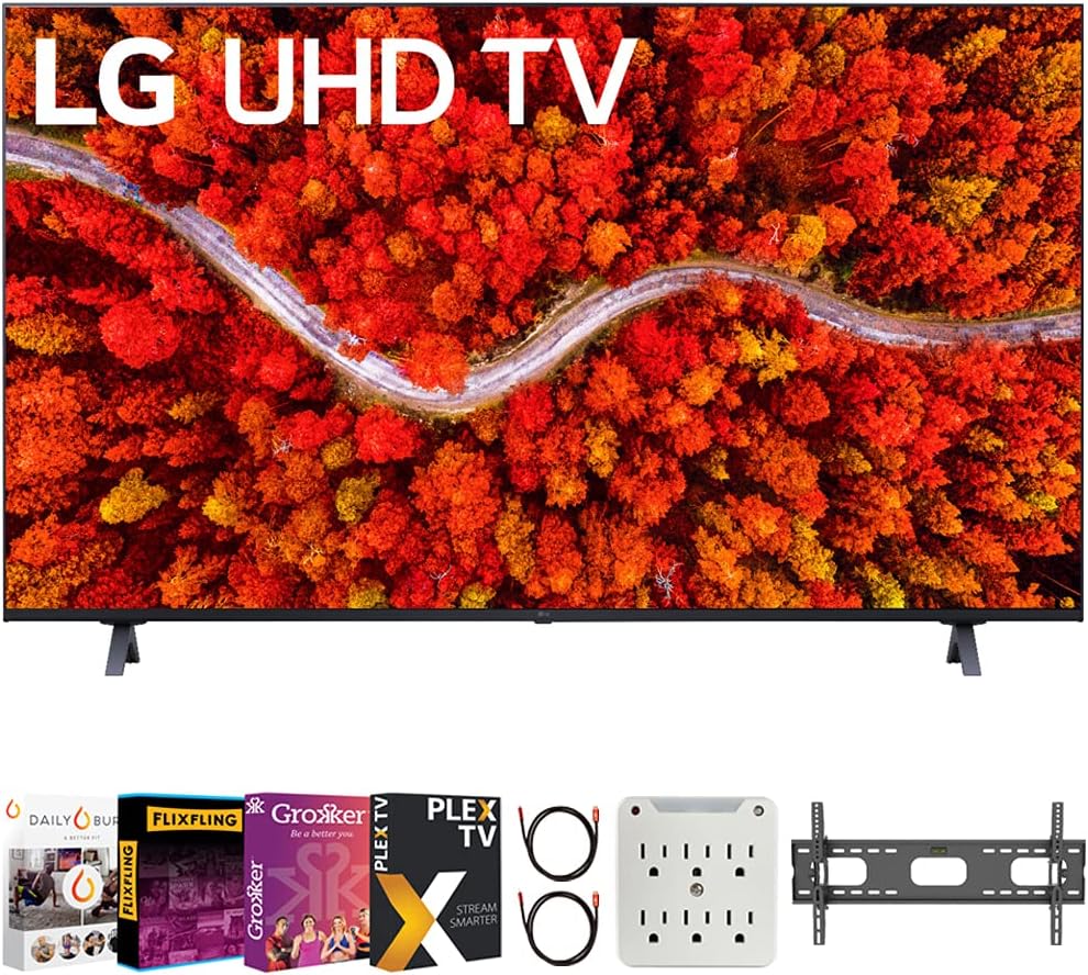 LG E6LG43UP8000PUA 43" 4K Smart TV Bundle: Dolby Vision