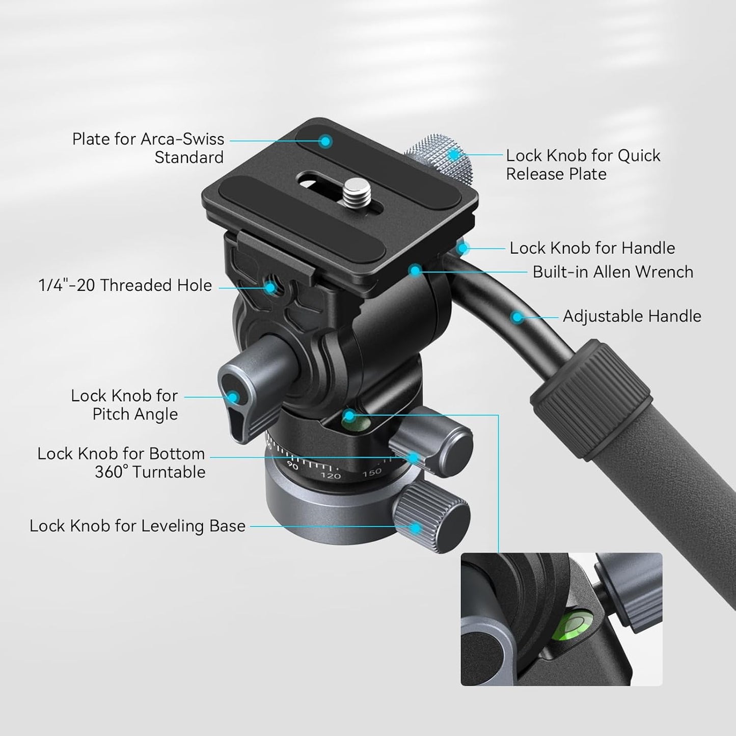 SmallRig CH 20 Fluid Video Head Leveling Base