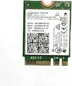 Intel 7265.NGWG.W Wireless AC BT M.2 Adapter