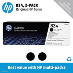 HP CF283AD 83A Black LaserJet Toner Cartridge 2-Pack