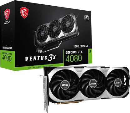 MSI Ventus 3X OC RTX 4080 16GB GDDR6X Graphics Card