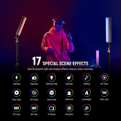 Neewer 10103818 RGB Light Wand Photography Video