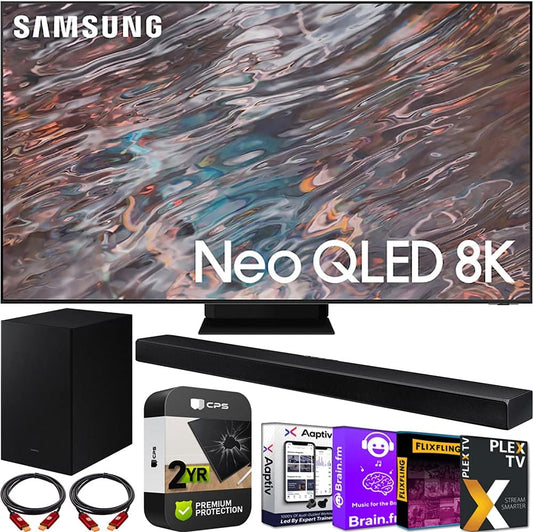 Samsung E18SAMQN65QN800A 65" 8K QLED TV Bundle