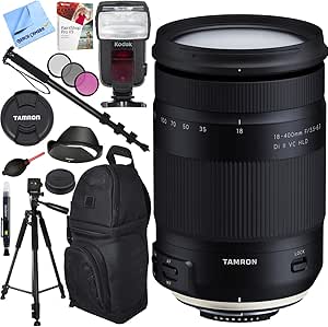 Tamron E3TM18400NA 18-400mm Nikon Zoom Lens Bundle