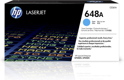 HP CE261A 648A Cyan LaserJet Toner Cartridge