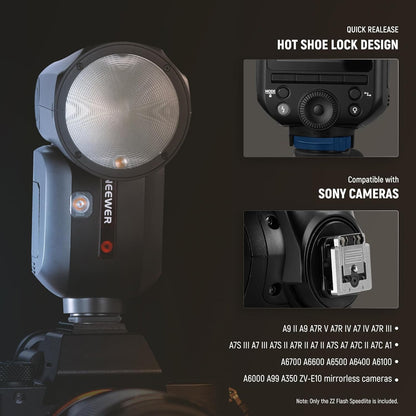 Neewer Z2-S Round Head Flash Speedlite for Sony