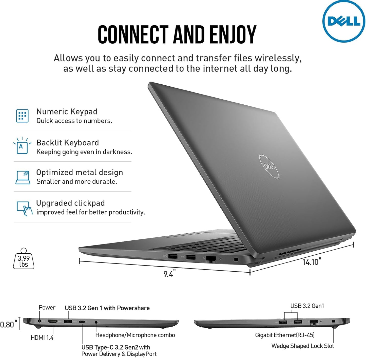 Dell Latitude 3540 Laptop 15.6" FHD i7 MX550 32GB