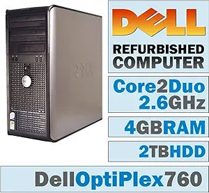 Dell OptiPlex 760 MT Core 2 Duo 2TB HDD No OS