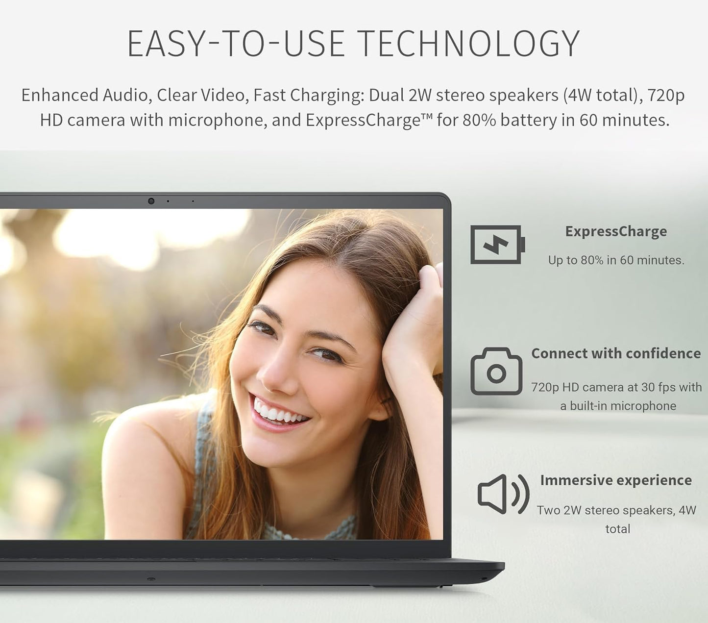 Dell 1115G4 Inspiron 15.6" FHD Laptop with Office