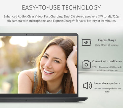 Dell 1115G4 Inspiron 15.6" FHD Laptop with Office