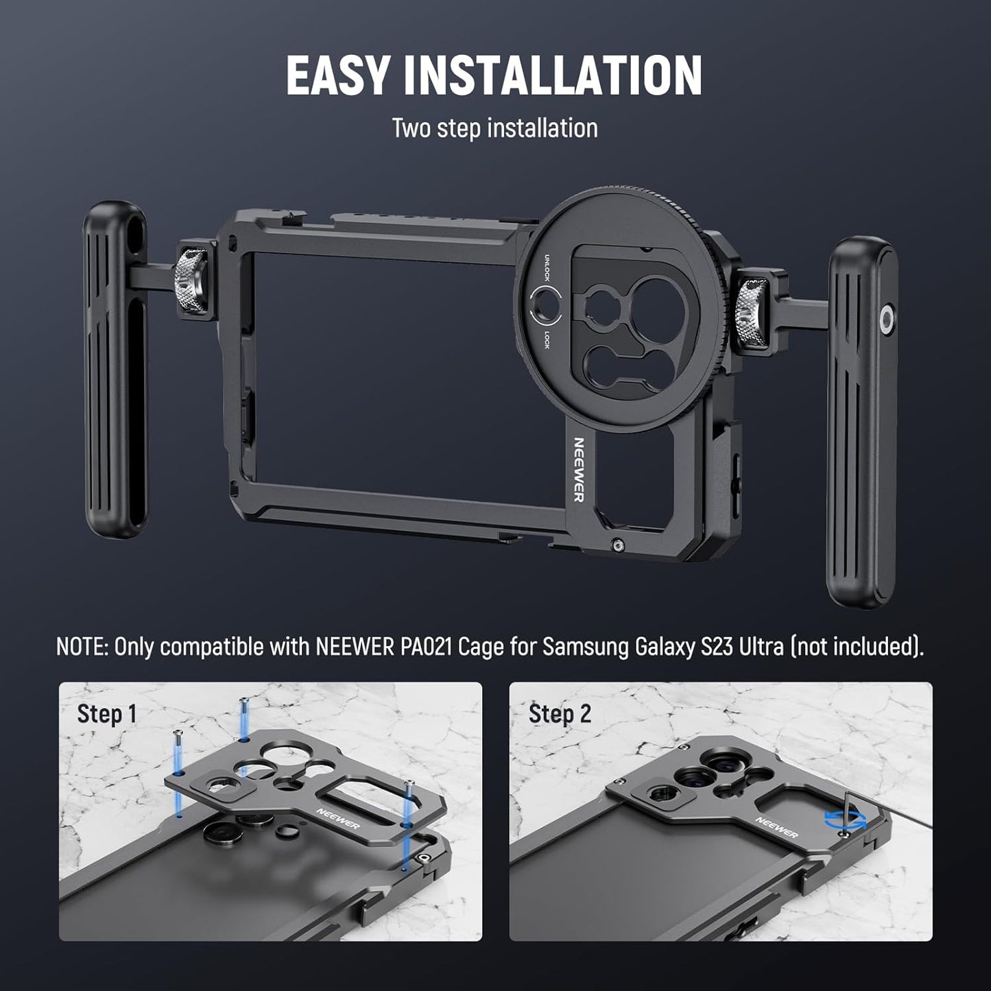 Neewer 10103340 S23 Ultra Phone Cage Lens Backplane