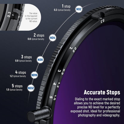 Neewer 72mm Variable ND/CPL Filter: True Colors, 2-in-1