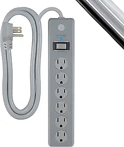 GE 62455 6-Outlet Surge Protector 4ft Cord — main product image