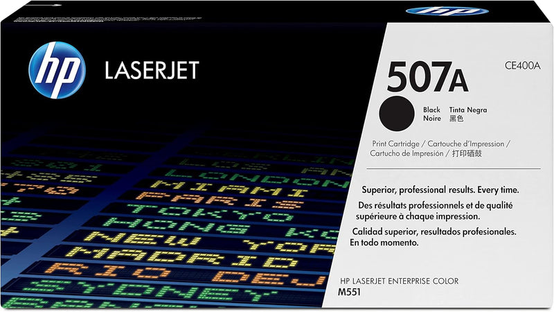 HP CE400A 507A Black LaserJet Toner — main product image