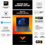 HP Ryzen 5-8645HS Victus Gaming Laptop RTX 4050 32GB 2TB SSD