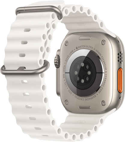 Apple MNH83LL/A Watch Ultra Titanium White Band (Renewed)