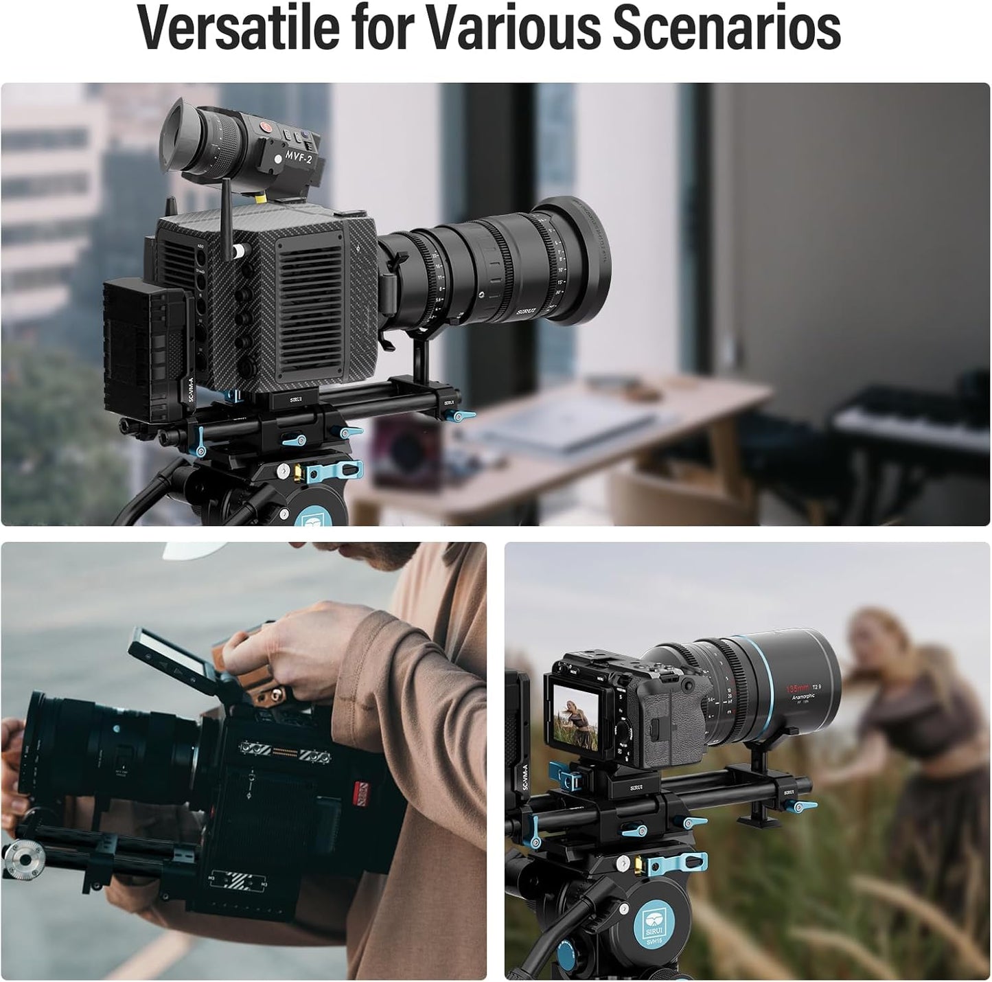 Sirui AM-CR300 15mm Carbon Fiber Rods 12inch Camera Rail