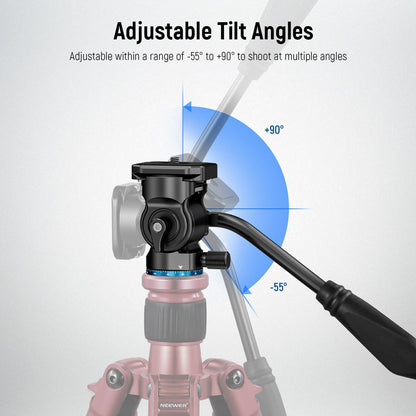 Neewer 10102493 GM24 Tripod Fluid Head, Blue